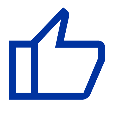 Thumbs Up Icon Blue